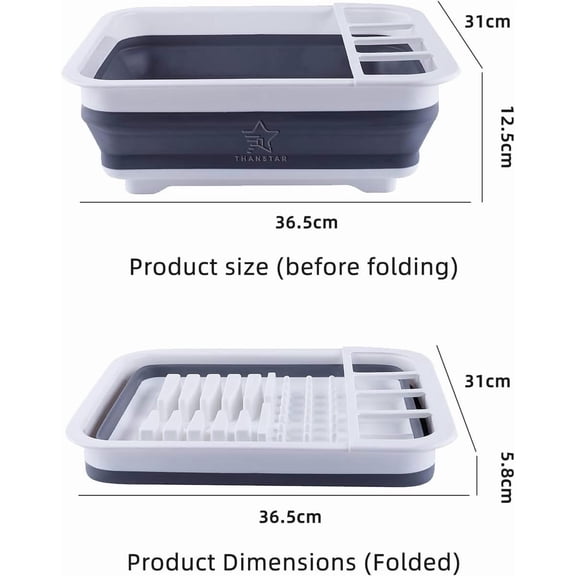 UYGDUY-Collapsible Dish Drainer Portable Dinnerware Drainer Organizer for Kitchen RV Campers Travel Trailer Space Saving Kitchen Storage Tray