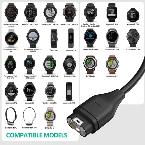 UYGDUY-Compatible for Garmin Watch Charger Cable (2 Pack)