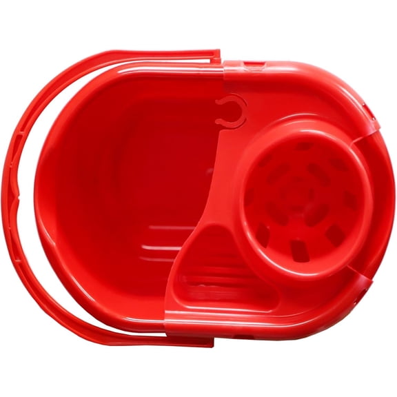 UYGDUY-Condor Professional Bucket with Drainer, Red Plastic Mop Bucket, Built-in Measuring Scale, Cleaning Container