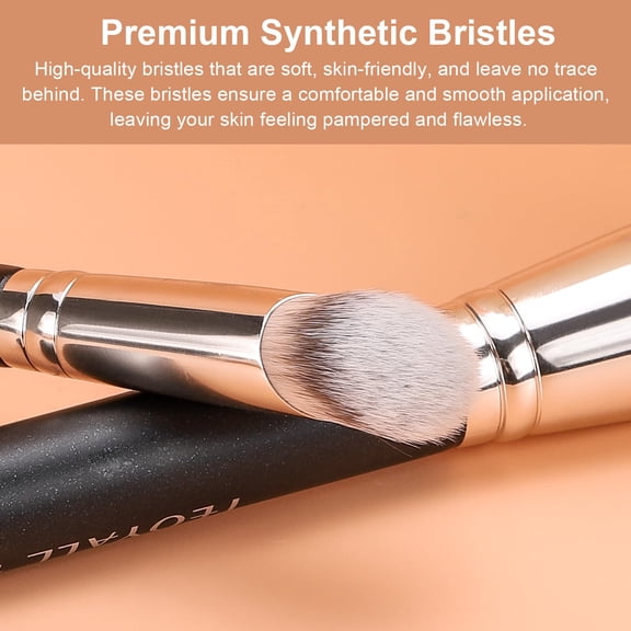 UYGDUY-Contour Conceal Brush Set, 3PCS Angled Synthetic Under Eye Concealer Brush for Blending Setting Buffing with Liquid, Cream and Powder Cosmetic (270S/370S/Angled)