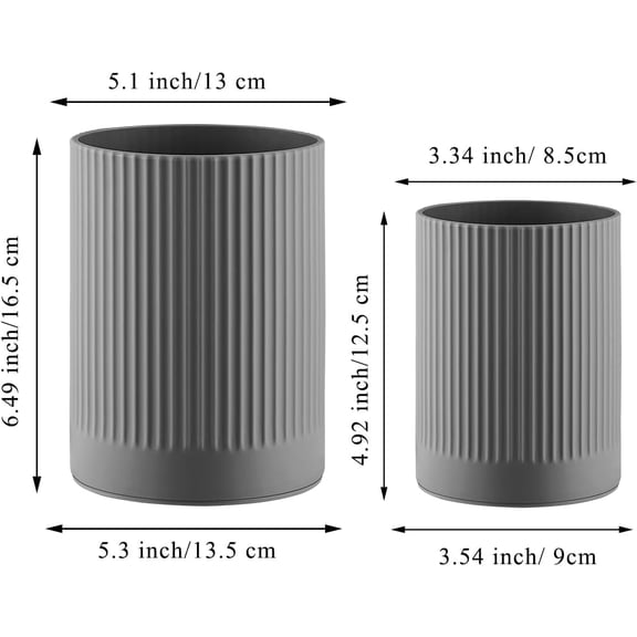 UYGDUY-Cooking Utensils Holder 2pcs, 360 Rotating Heavy Duty Plastic Kitchen Utensil Holder for Countertop, The Small Utensil Crock for Cutlery Silverware, Tooth Brush, Desk Pencil Pen