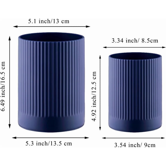 UYGDUY-Cooking Utensils Holder 2pcs, 360 Rotating Heavy Duty Plastic Kitchen Utensil Holder for Countertop, The Small Utensil Crock for Cutlery Silverware, Tooth Brush, Desk Pencil Pen