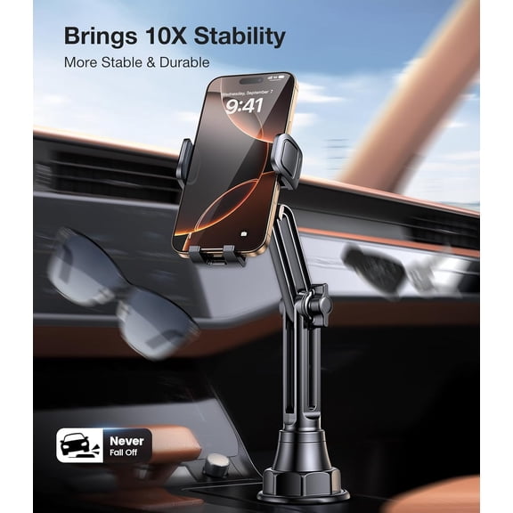 UYGDUY-Cup Holder Phone Holder for Car Phone Holder Cup Holder Phone MountUltra Stable & Never ShakePhone Holders for Your Car Cupholder Cell Phone Car Mount for iPhone 17 16 All 4"-7" Smartphones
