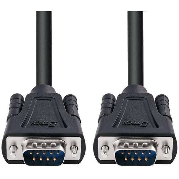 UYGDUY-DB9 9 Pin Serial Cable 6ft Male to Male RS232 Straight Through