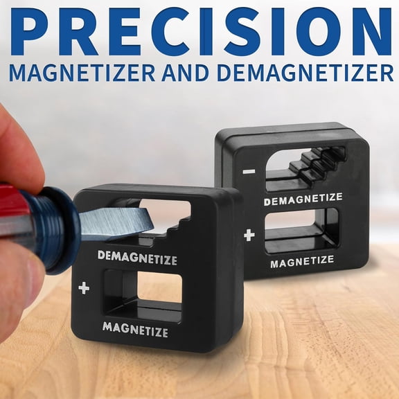 UYGDUY-Demagnetizer and Magnetizer for Screwdrivers Tips, Bits, and Small Tools, Large or Big Screws, Drills, Drill Bits, Sockets, Nuts, Bolts, Nails and Precision Construction Tools - Black