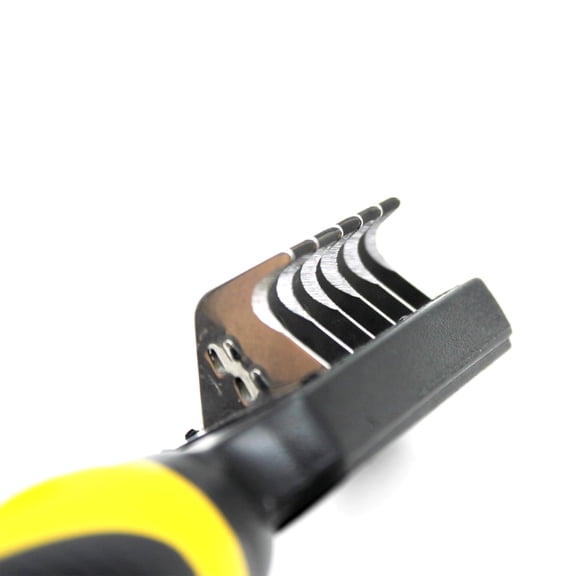 UYGDUY-Dematting Tool for Dogs Matt Splitters for Dogs, Cats, Rabbits, Long Haired Breed Pets Effective Mat Remover, De-Matting Comb, or Dematter - Rake Super-Sharp Teeth Design