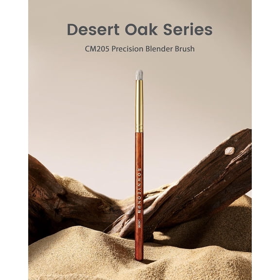 UYGDUY-Desert Oak Series Precision Blender Brush - 5mm Tapered Arctic Fox & Goat Hair for Inner Corner Highlight & Detailing, Bubinga Handle (CM 205)