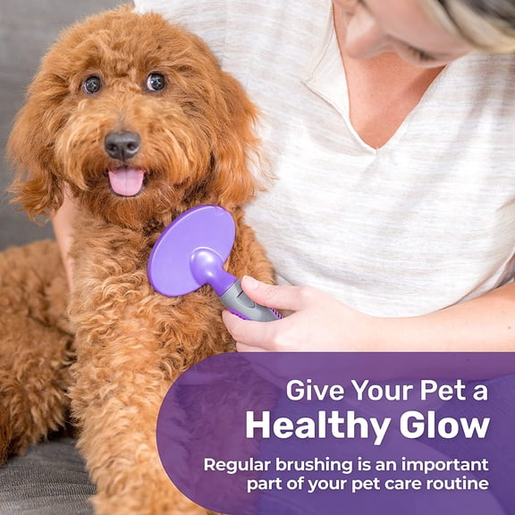 UYGDUY-Dog Brush - Soft Pin Bristle Pet Brush for Dogs and Cats - Remove Fur, Loose Hair - Comb for Grooming - Dog Brush for Long Haired Dogs and Short Haired Dogs, Cats, Rabbits - Deshedding Tool