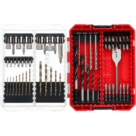 UYGDUY-Drill Bit Set 60 Pieces, Impact Driver and Screwdriver Bit Set , Includes Nut Drivers (CMAF1260)