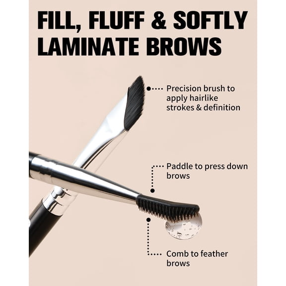 UYGDUY-Dual-Ended Precision Eyebrow Brush and Comb for Eyeliner Lining, Sculpting Brows, Professional Eye Makeup Tools (D109)