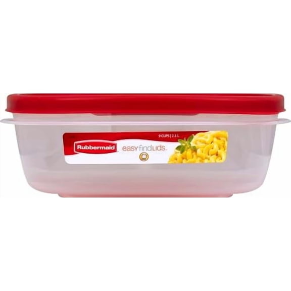 UYGDUY-Easy Find Lids Food Storage Container, 9 Cup, Racer Red