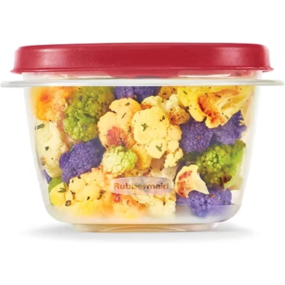UYGDUY-Easy Find Lids Food Storage Containers, 2 Cup, Racer Red, 4-Piece Set