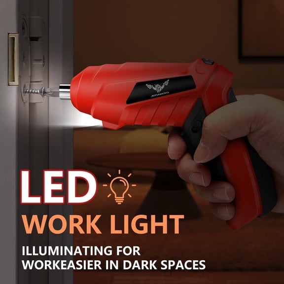 UYGDUY-Electric Screwdriver Cordless Rechargeable Small Drill Set 3.6V Li-ion 3.5Nm Max Torque Electric Rotatable with LED Light Screwdriver