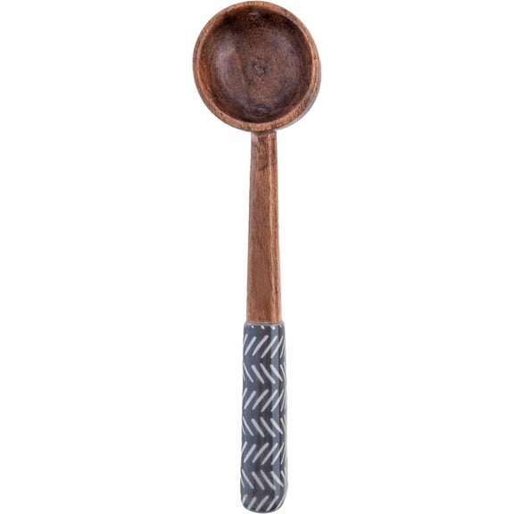 UYGDUY-Enamel Tasting Spoons Set - Enamel Tasting Spoons for Cooking - Wood Enamel Kitchen Utensils - Wood Enamel - Set of 4