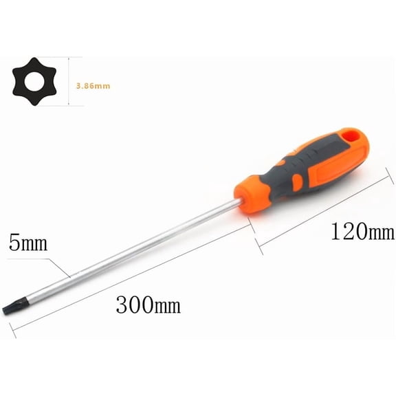 UYGDUY-Extra Long 16.5"/420mm T25 Torx Screwdriver Magnetic Screwdriver Shank Length 12"/300mm S2 Steel Home Repair Hand Tools (T25)