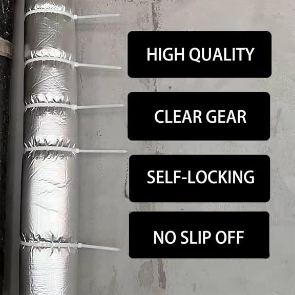 UYGDUY-Extra Long Zip Ties Heavy Duty Outdoor, Premium White Large Zip Ties 48 inch Cable Ties with 175 Pounds Tensile Strength, 12 PCS