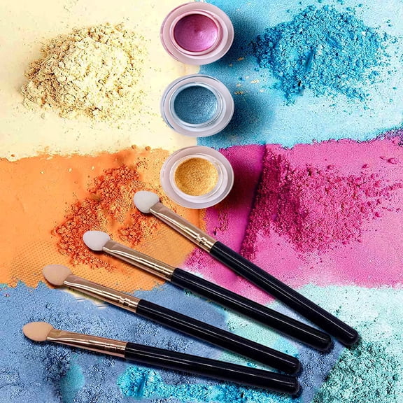 UYGDUY-Eyeshadow Applicators Double Sided Sponge Tip Foam Reusable20Pcs Professional Organic Long Handle Washable Makeup Eye Shadow Brush Set