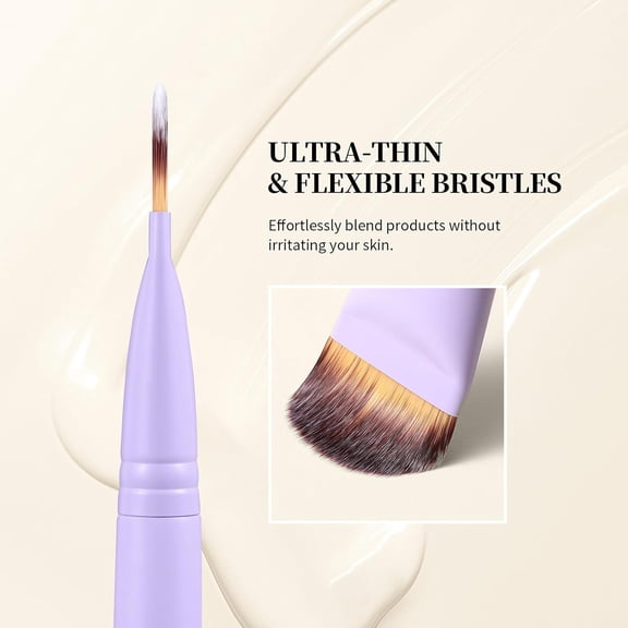 UYGDUY-Flat Foundation Brush - Small Kabuki Brush for Liquid & Cream Foundation, Concealer, Silver Ion Bristles for Smooth, Flawless Application (F673P)