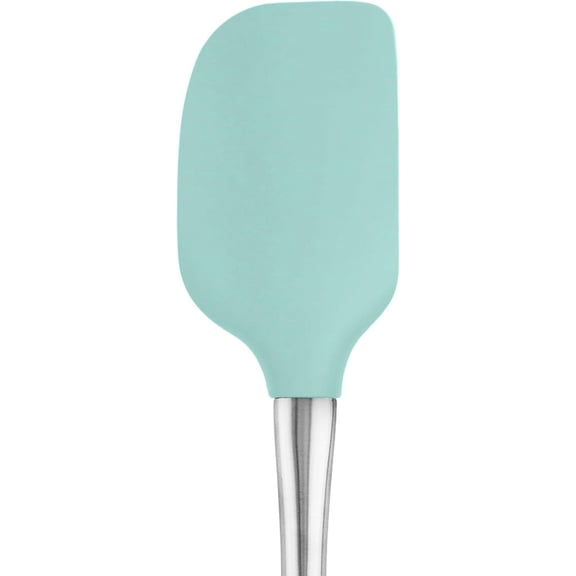 UYGDUY-Flex-Core Silicone Spatula Metal Handle for Scraping Bowls Mixing and Baking, Dishwasher Safe Stainless Steel Silicone Spatula for Cast Iron and Nonstick Cookware, Aqua Seafoam Green