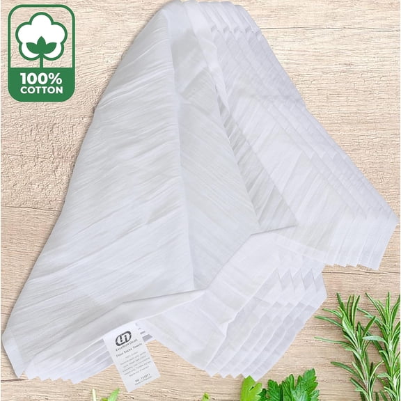 UYGDUY-Flour Sack Kitchen Towels (White,12 Pack) 100% Cotton,28x28 Inch Cloth Napkin, Bread wrapper, Cheesecloth, Multi Purpose Kitchen Dish Towels,Bar Towels, Extremely Absorbent & Sturdy By