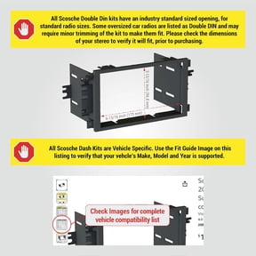 UYGDUY-GM1590DDB Double Din Installation Dash Kit Compatible with Select 1994-2012 Import and Domestic Vehicles - Does Not Fit Single DIN Radios - See Fit Guide in Images for Vehicle Compatibility