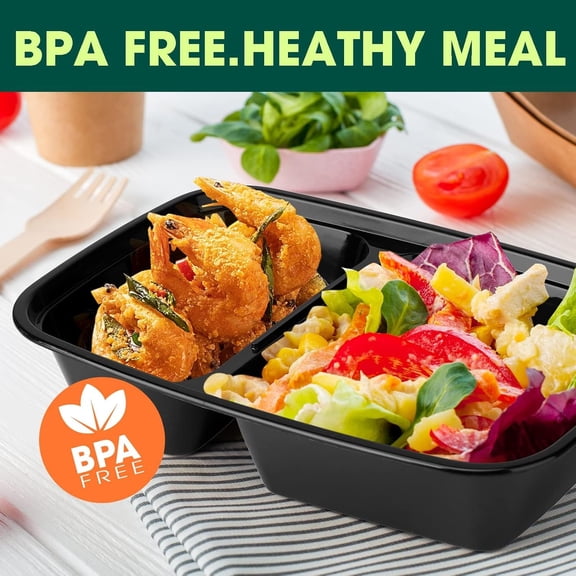 UYGDUY-Glotoch 10 Pack 32OZ Meal Prep Containers Reusable Microwave Safe,Extra Large &Thick Food Storage Containers With Lids, Durable Bento Boxes BPA-free, Stackable, Dishwasher/Freezer Safe