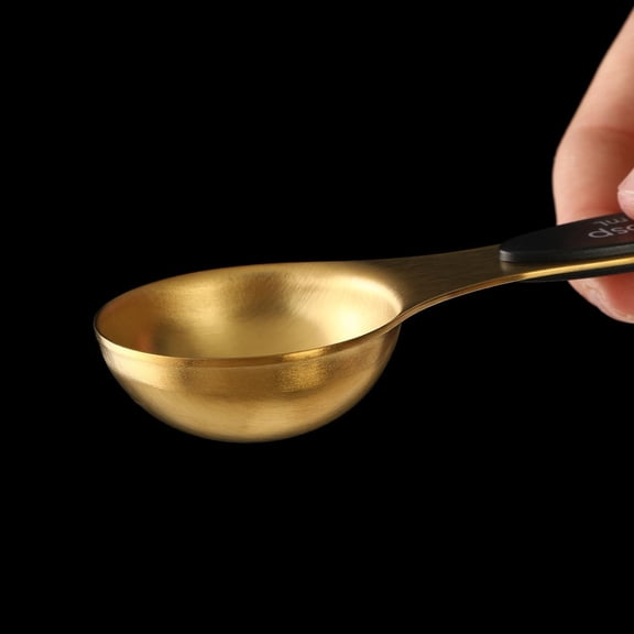 UYGDUY-Gold Magnetic Measuring Spoons Set of 8  Stainless Steel Stackable Dual-Sided Spoons with Leveler, Fits Spice Jars, Baking & Cooking Kitchen Tools