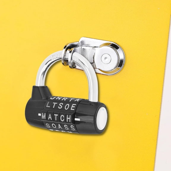 UYGDUY-Gym Locker Lock 5 Letter Word Lock Safety Padlock Combination Lock for School Gym Locker,Sports Locker,Fence,Toolbox,Case,Hasp Storage (1, Black)