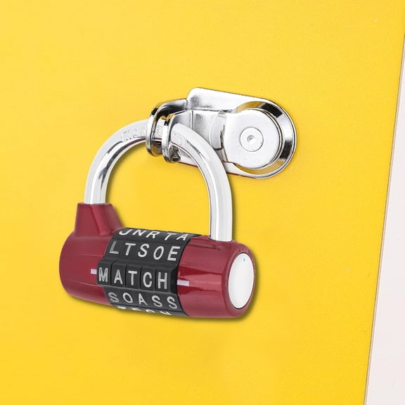 UYGDUY-Gym Locker Lock 5 Letter Word Lock Safety Padlock Combination Lock for School Gym Locker,Sports Locker,Fence,Toolbox,Case,Hasp Storage (1, Red)