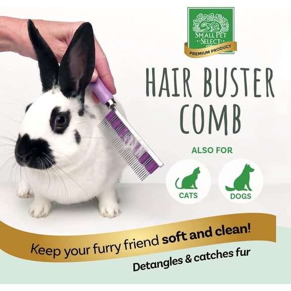 UYGDUY-- Hair Buster Comb for Rabbits, Cats and Dogs, Metal Pet Comb for Shedding and Detangling, Grooming Tool for Small Pets with Long and Short Fur