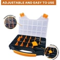 thumbnail image 1 of UYGDUY-Hardware Organizer box with dividers - 18 Compartments Small Parts Organizer with Accessible Hinged Lid - Durable Plastic Screw Organizer Store Nuts, Bolts, Screws, Nails, & Small Hardware, 1 of 4