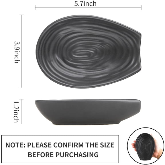 UYGDUY-Hasense Spoon Rest for Kitchen Countertop and Stove Top, Stable Heat-resistant Spoon Holder for Home Kitchen Coffee Bar Cooking, Matte Black Utensil Rest for Spatula Ladles Tongs, 1 PC