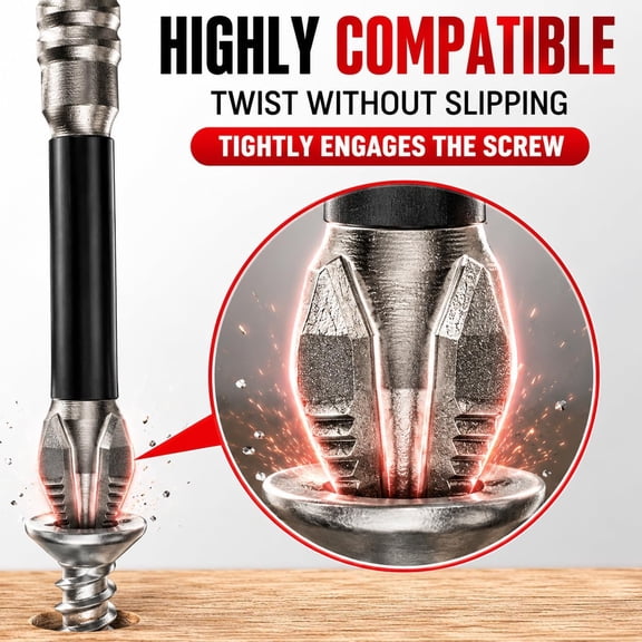 UYGDUY-High Magnetic Drill Bit Set: K5 Impact Resistant Anti-Slip Bits, Non-Slip Alloy Steel for Impact Drivers, DIY/Pro Use (25-150mm) (12)