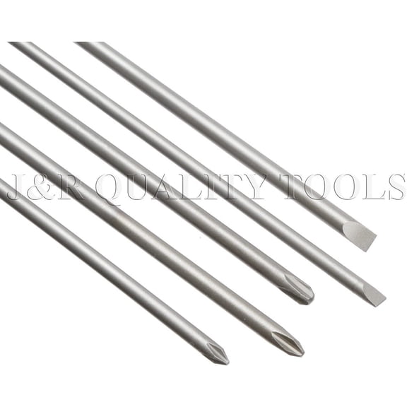 UYGDUY-J&R Quality Tools 5 Pc Super Long S2 Phillips Screwdriver Bit Set 12in