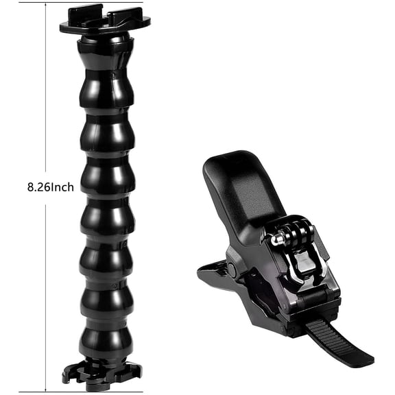 UYGDUY-Jaws Flex Clamp Mount Gooseneck Mount for GoPro Hero 13 Hero 12 Hero 11 Hero 10 Hero 9 Hero 8 Hero 7 Hero 6 Hero 5 Hero 4 Session Hero 3+ Hero 3 Akaso EK7000 DJI osmo Arlo Action Camera.