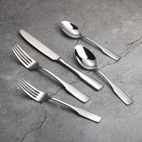 UYGDUY-Kate 20-Piece Silverware Set Stainless Steel Flatware Set,Service for 4,Mirror Polished Cutlery Set,Dishwasher Safe