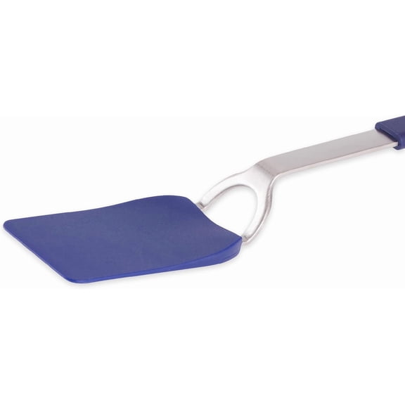 UYGDUY-Kitchen Tool Collection Flexible Nylon Spatula, Stainless Steel Handle, 10.75x2", Blue