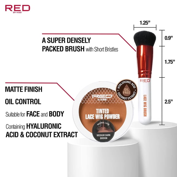 UYGDUY-Lace Wig Brush Tinted Powder Set Matte Finish, Oil Control, Lightweight, Long-Lasting, Mix & Match Shade Duo