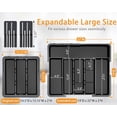 thumbnail image 1 of UYGDUY-Large Utensil Drawer Organizer for Kitchen, Expandable Silverware Organizer Utensil Holder, Cutlery and Flatware Cooking Tray, Kitchen Drawer Organizers and Storage with Removable Knife Block,, 1 of 4