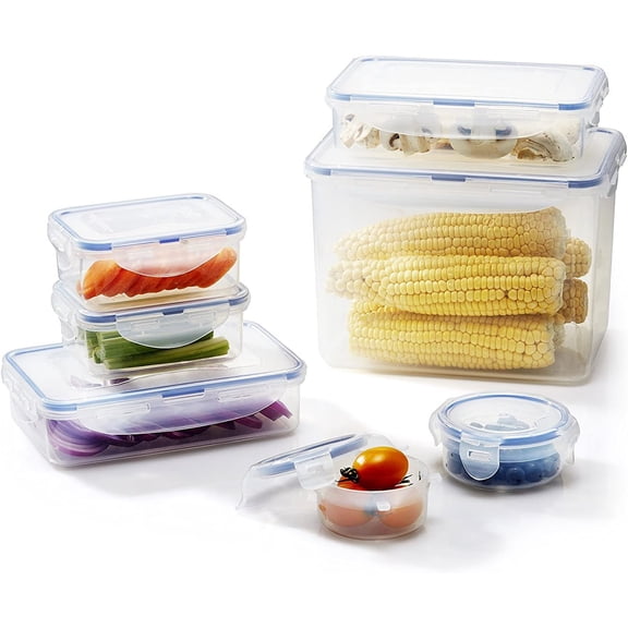 UYGDUY-Lock & Lock Round Water Tight Food Container Snack Box, Set of 4, Clear
