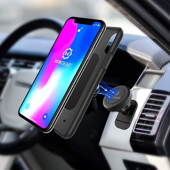 UYGDUY-Magnetic Mount, Stick-On Dashboard Magnetic Car Mount Holder, for Cell Phones and Mini Tablets with Fast Swift-snap Technology, Magnetic Cell Phone Mount