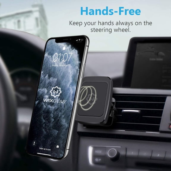 UYGDUY-Magnetic Phone Car Mount, [2 Pack] Air Vent Car Phone Mount Holder, Phone Holder for Car with Twist-Lock Base, Compatible with All Smartphones