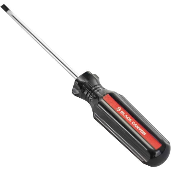 UYGDUY-Magnetic Slotted Screwdriver 1/8 Inch, Standard Grip Acetate Handle, 5-1/2 Inch Overall Length, 3 Inch Alloy Steel Shank