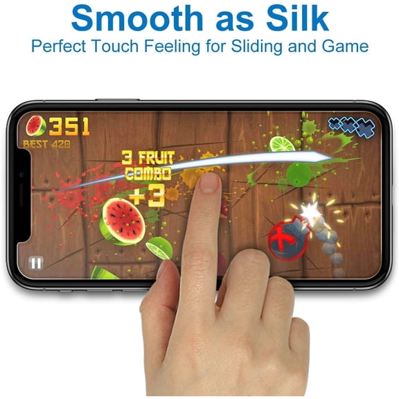 UYGDUY-Matte Glass Screen Protector Compatible with iPhone XS/X/11 Pro Anti-Glare & Anti-Fingerprint Tempered Glass Film Case Friendly 3D Touch Bubble Free