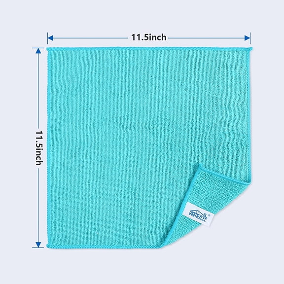 UYGDUY-Microfiber Cleaning Cloth, 24 Pack Cleaning Rags, Cleaning Towels with 4 Color Assorted, 11.5"X11.5"(Green/Blue/Yellow/Pink)