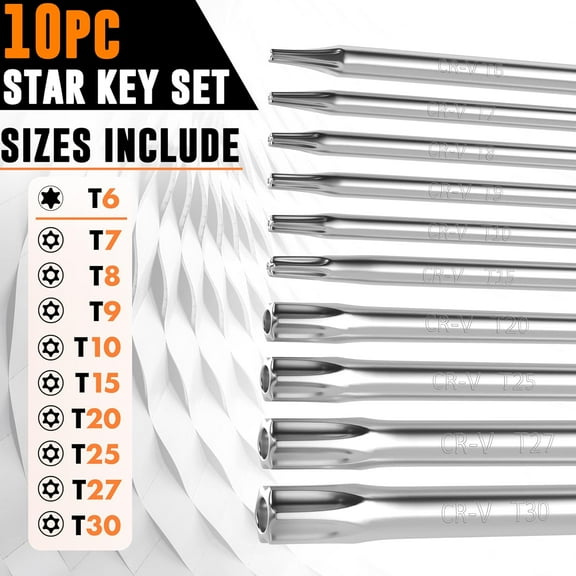 UYGDUY-Mutt Tools Tamper Proof Star Wrench Set  Folding Security Torx Set with Hole in Middle  For Regular and Security Torx Key Screws, Tamper Resistant Star Key Wrench