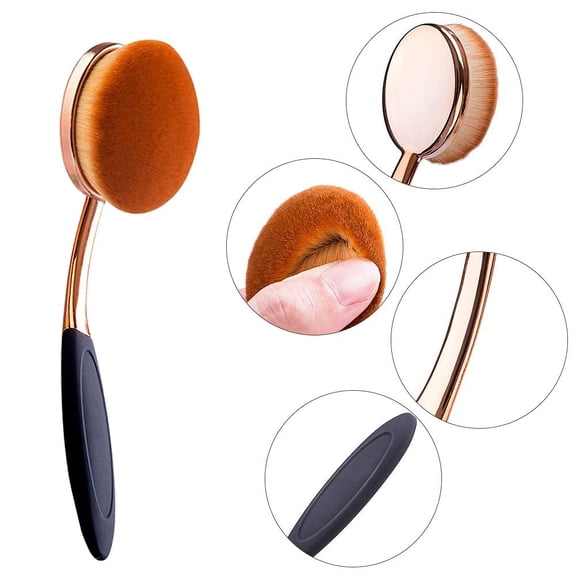 UYGDUY-Oval Foundation Brush Second Largest Toothbrush makeup brushes Fast Flawless Application Liquid Cream Powder Foundation(2pack)