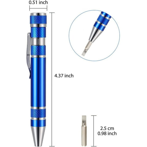 UYGDUY-Pen Screwdriver Gifts Multitool Handy Tool 8 in 1 Magnetic Pocket Screwdriver Precision Function for Mini Gadgets(4 Pieces)