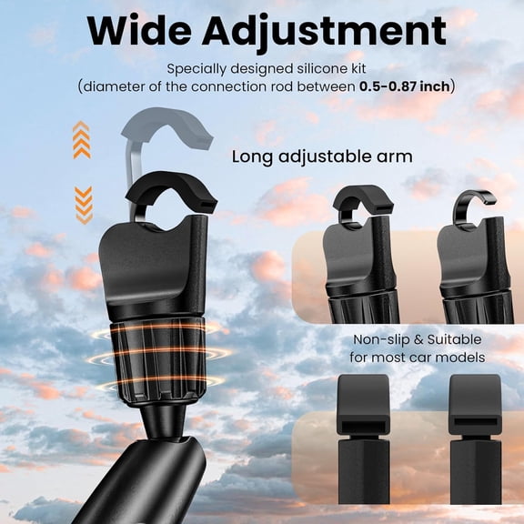 UYGDUY-Phone Holders for Your Car, Rear View Mirror Phone Holder, 360 Rotating Car Phone Holder Mount Compatible with All 4"-7" iPhone and Android Cell Phones
