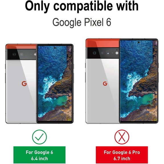UYGDUY-Pixel 6 Screen Protector Tempered Glass with Camera Lens Protector for Google Pixel 6 [Fingerprint Unlock][Anti-Scratch][6.4 Inch][2+ 2 Pack ]
